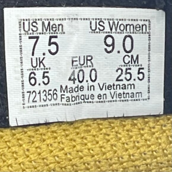 Vans Ultrarange Exo Mens 7.5 Yellow Mustard Black Skate Shoes 721356 - Picture 15 of 15